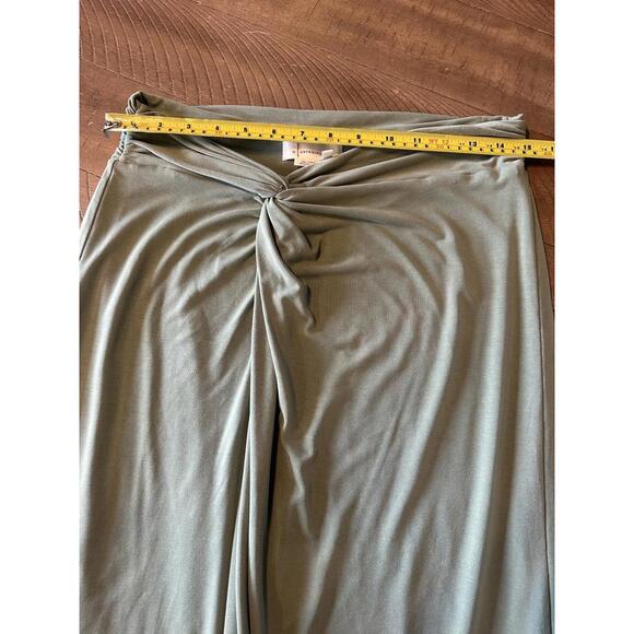 Anthropologie Junie Midi Skirt Front Twist Sage Green Women’s size Small - Picture 8 of 12